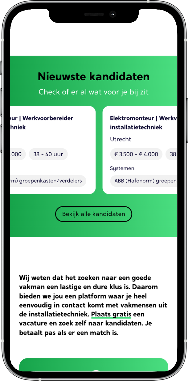 Zoek naar of ontvang sollicitaties