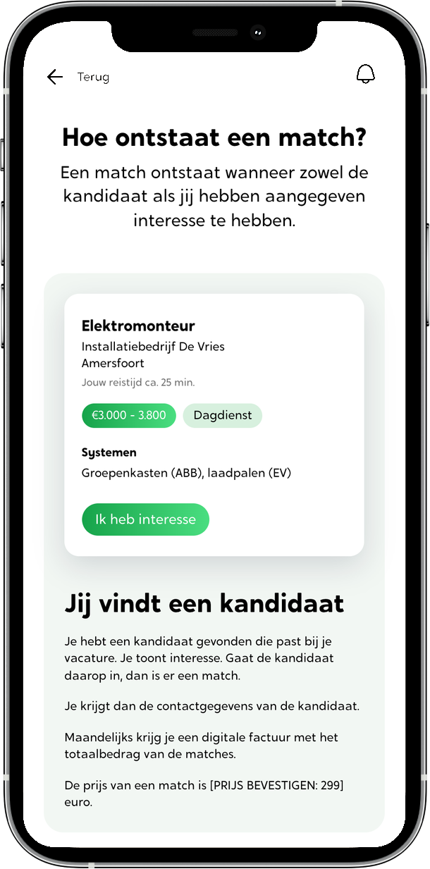 Betaal pas wanneer jij