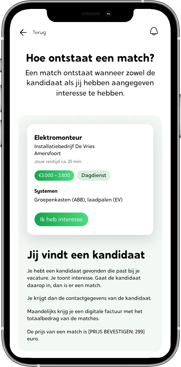 Betaal pas wanneer jij